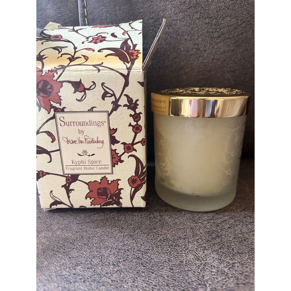 Vintage Surroundings by Diane Von Furstenberg*KYPHI SPICE*Candle 1997 25 Hr